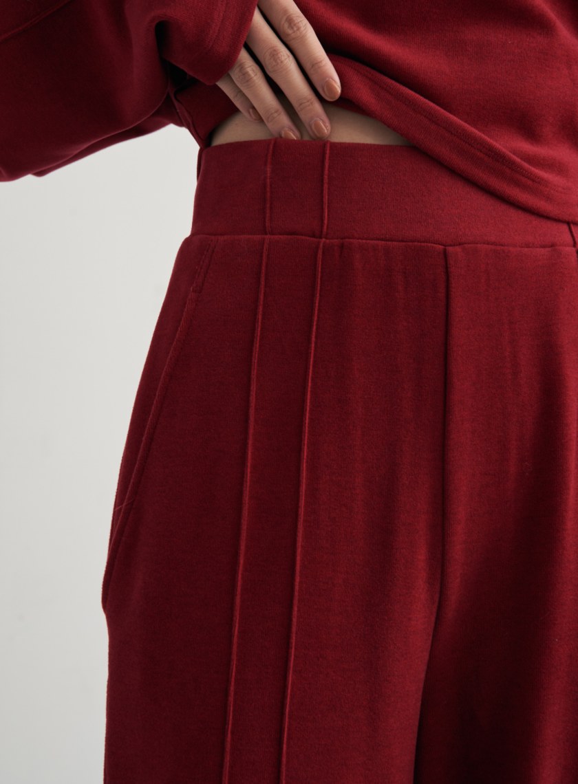 輕暖感舒適落地寬褲